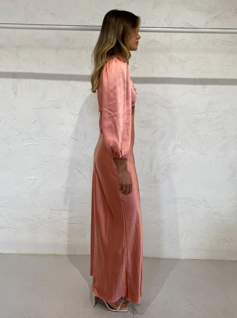 Issy Perfect Stranger Dress in Spiced Coral - Image 7