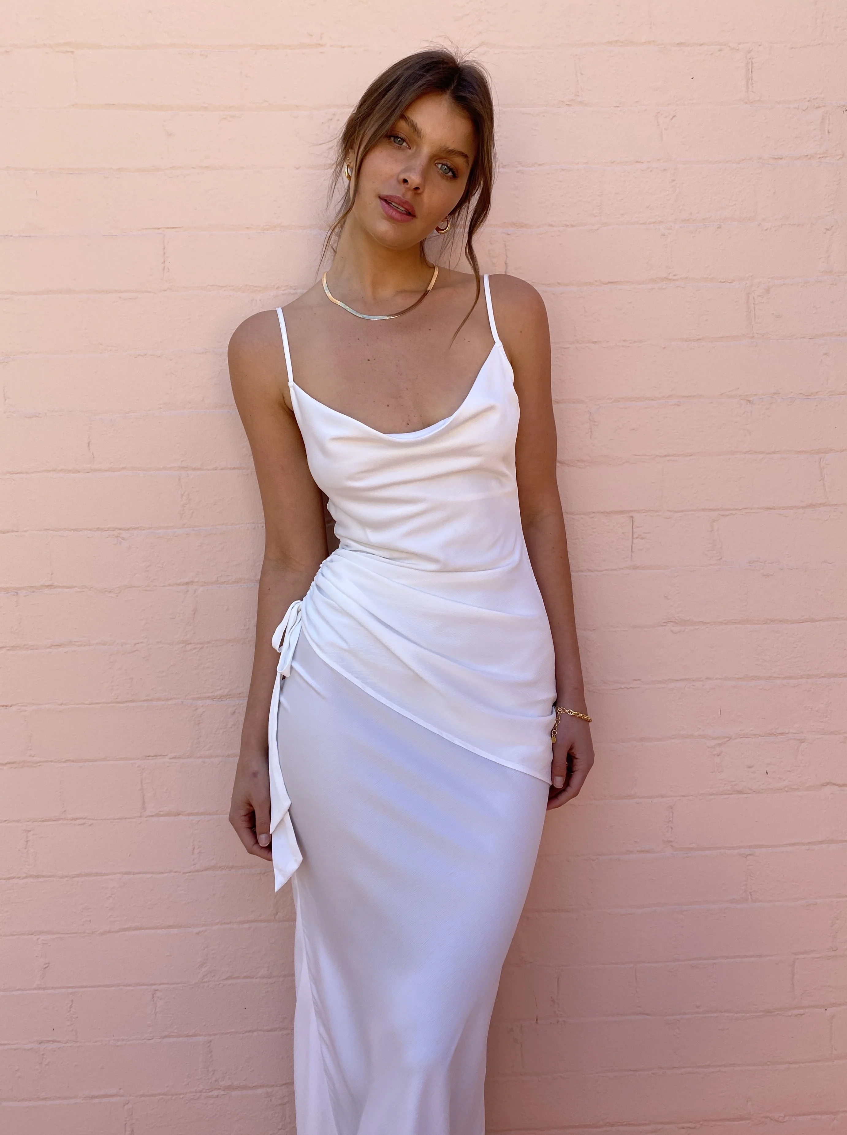Issy Poem Dress in White - Image 12