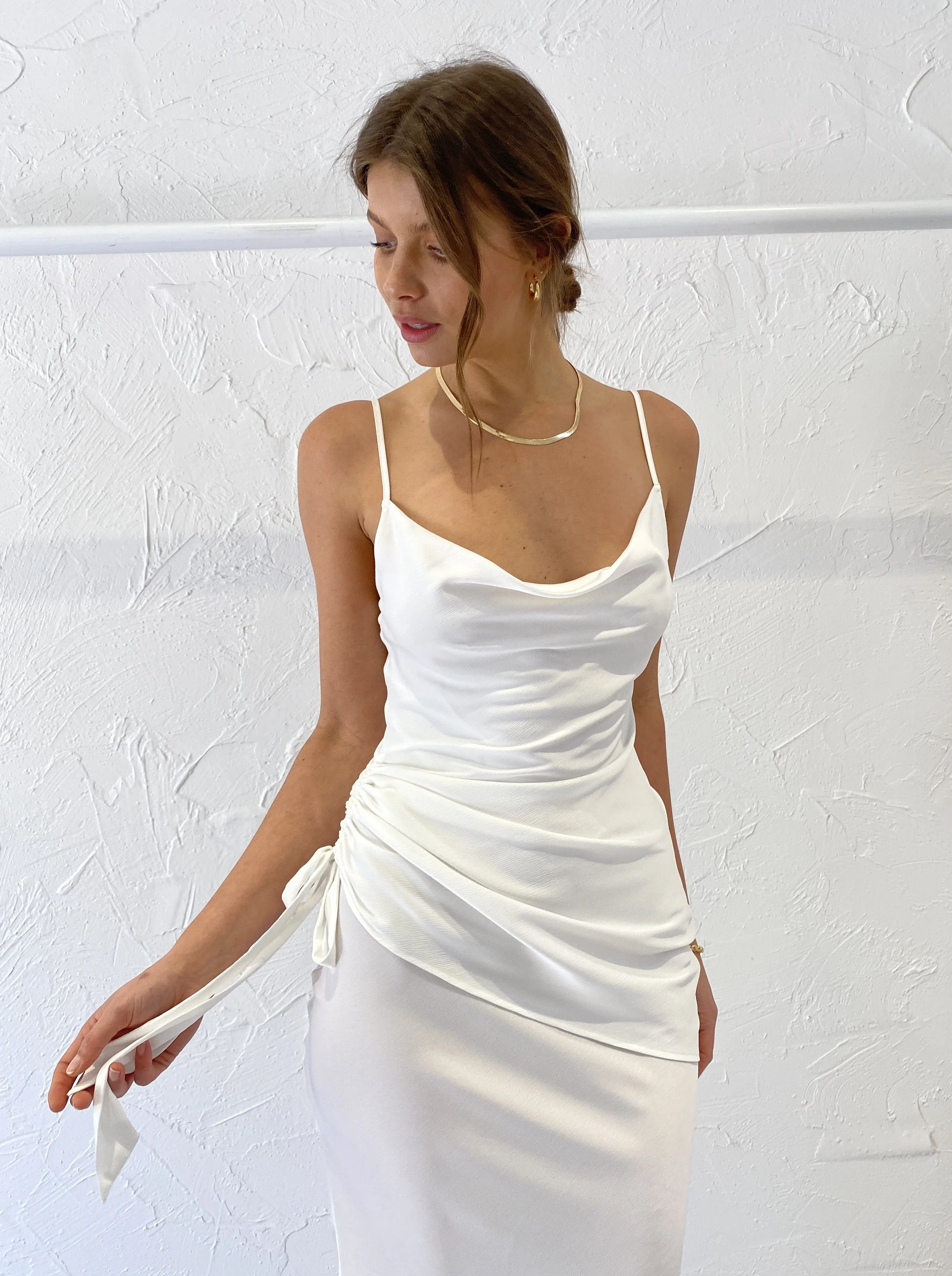 Issy Poem Dress in White - Image 16