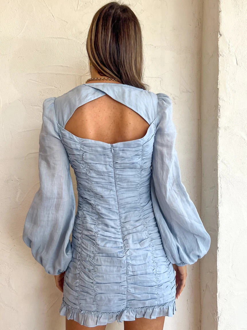 Issy Reign Dress in Sky Blue - Image 4