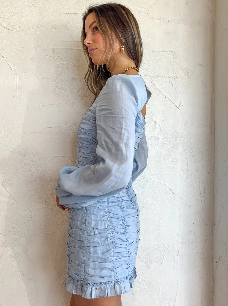 Issy Reign Dress in Sky Blue - Image 6
