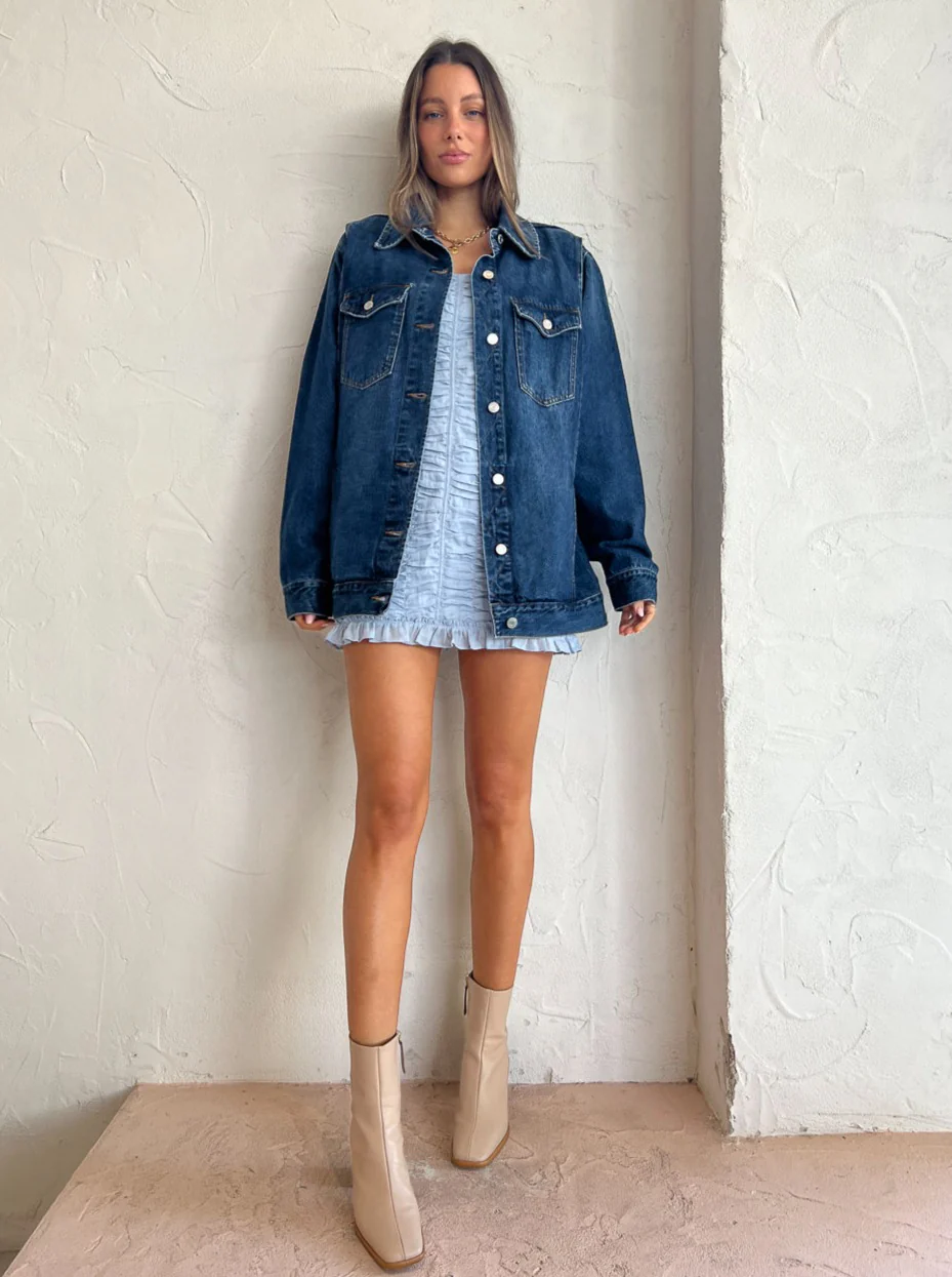 Issy Reign Dress in Sky Blue - Image 8