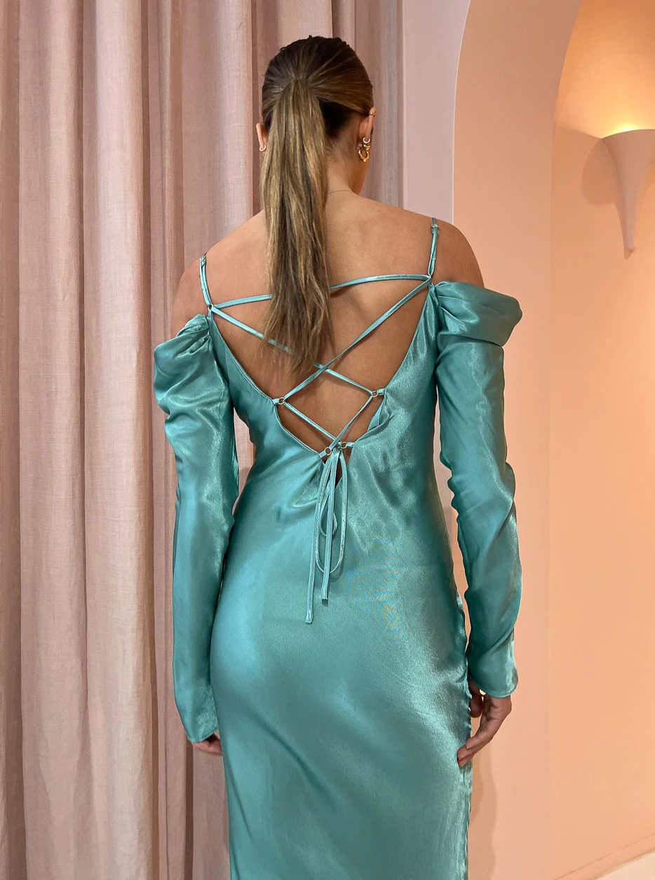 Issy Sereia Dress in Aquamarine - Image 2