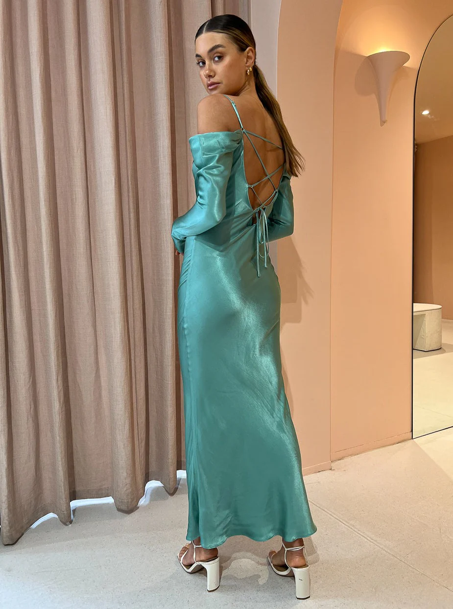 Issy Sereia Dress in Aquamarine - Image 4