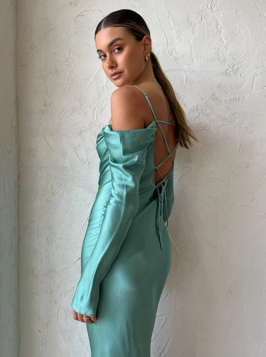Issy Sereia Dress in Aquamarine - Image 8