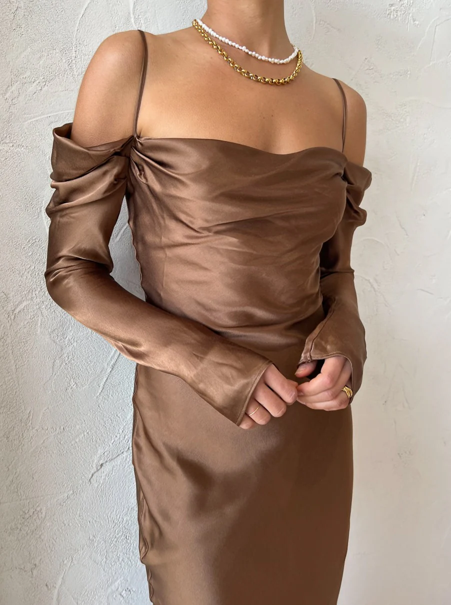 Issy Sereia Dress in Copper - Image 9