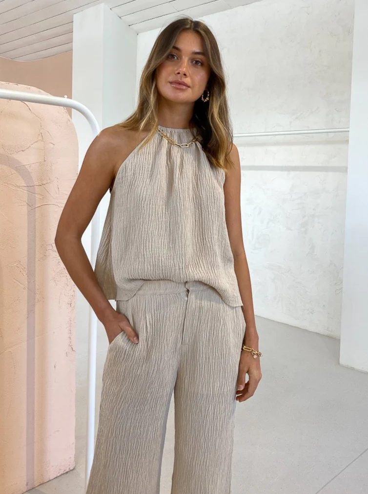 Issy Shoreline Top in Oatmeal - Image 8