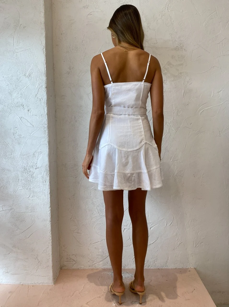 Issy Starboard Dress in White - Image 10
