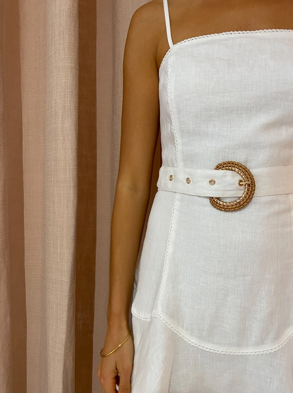 Issy Starboard Dress in White - Image 5