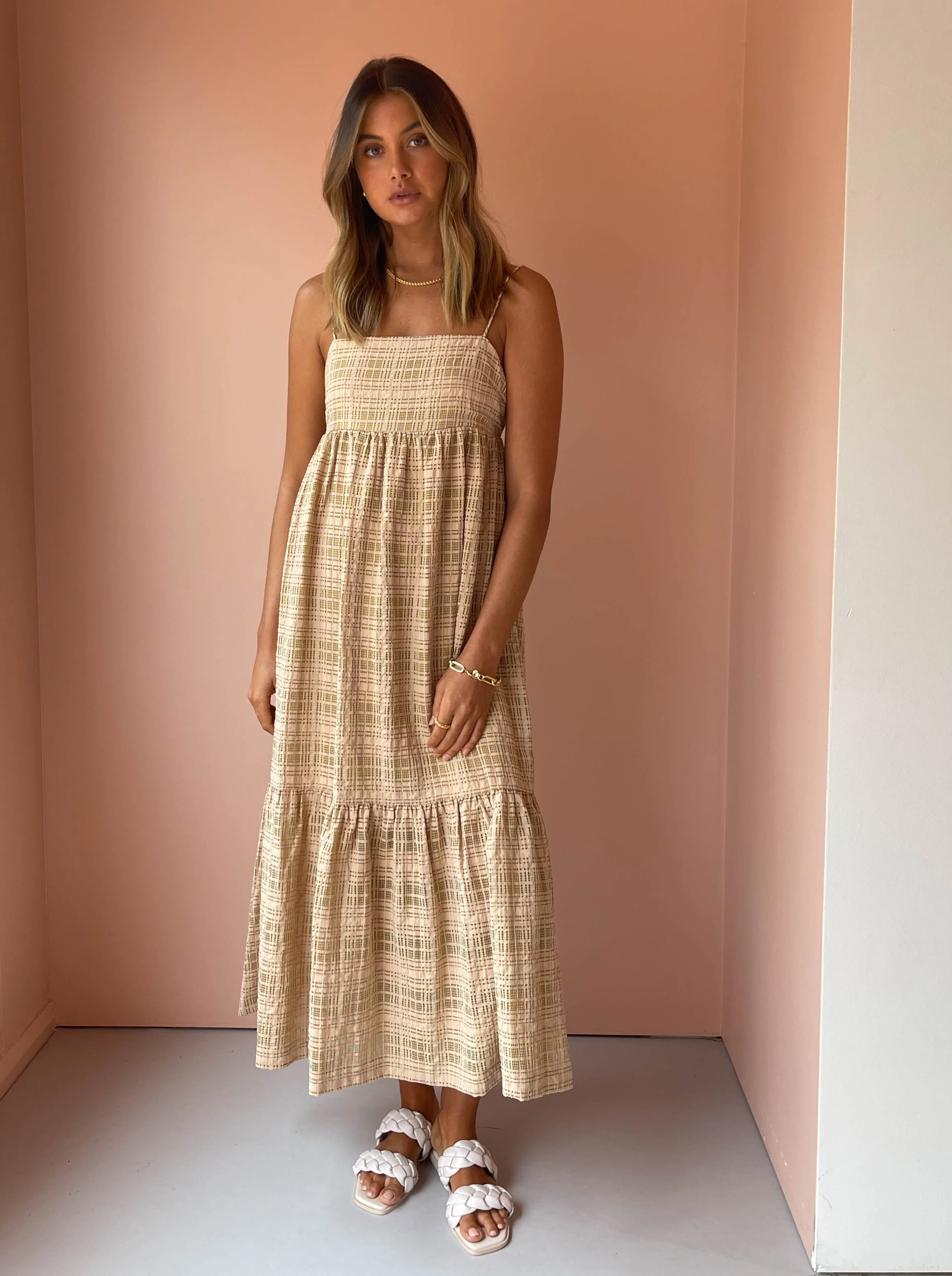 Issy Sunset Dreamer Dress in Tan - Image 10