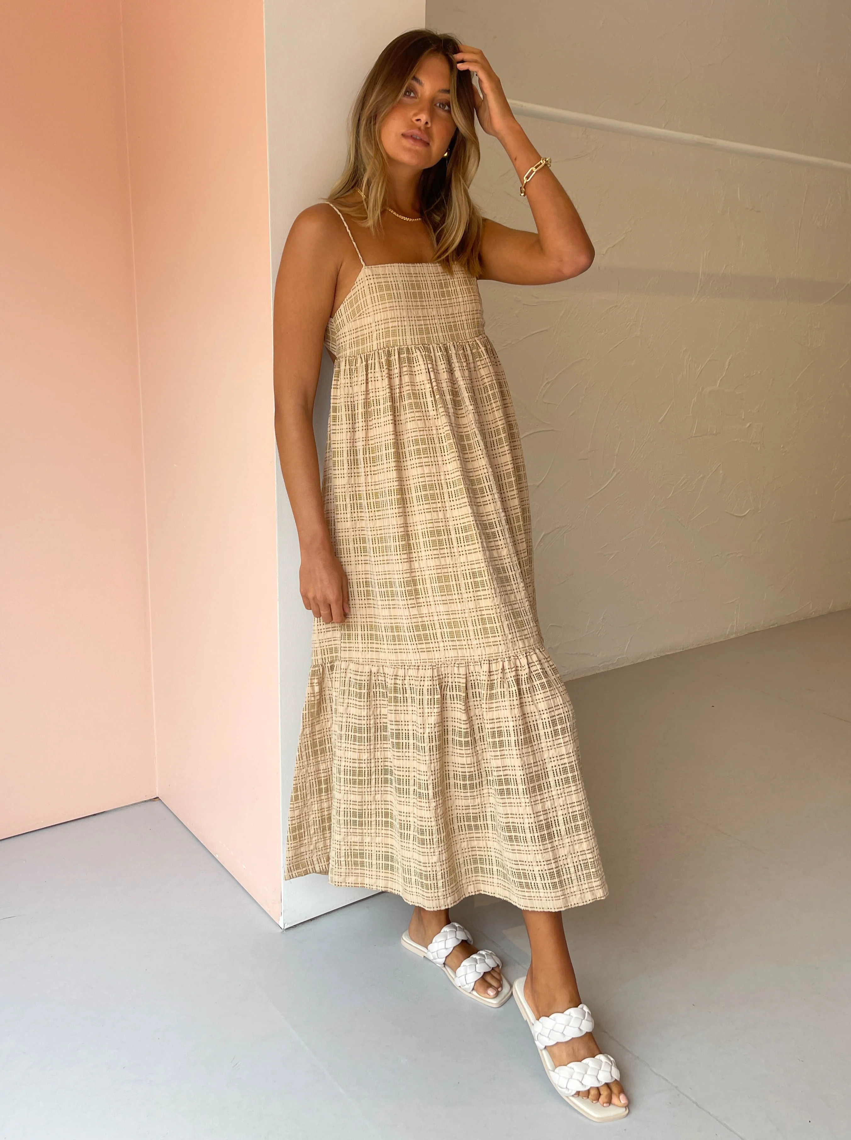 Issy Sunset Dreamer Dress in Tan - Image 7