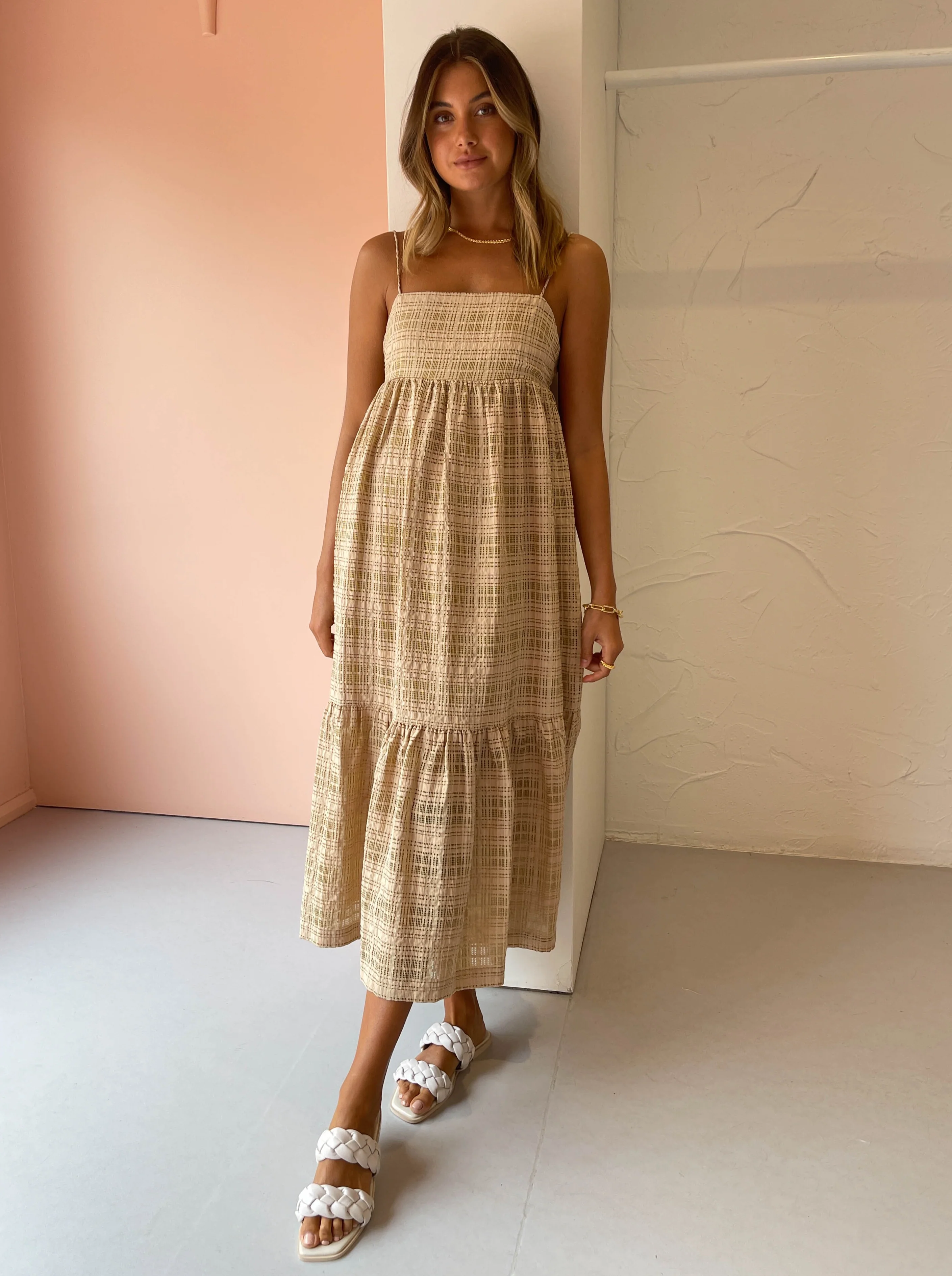 Issy Sunset Dreamer Dress in Tan - Image 9