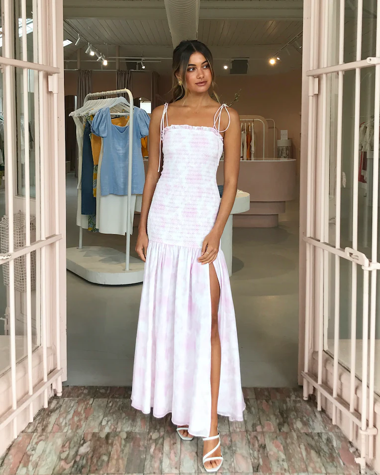 Issy Tempo Dress in Cloudy Pink