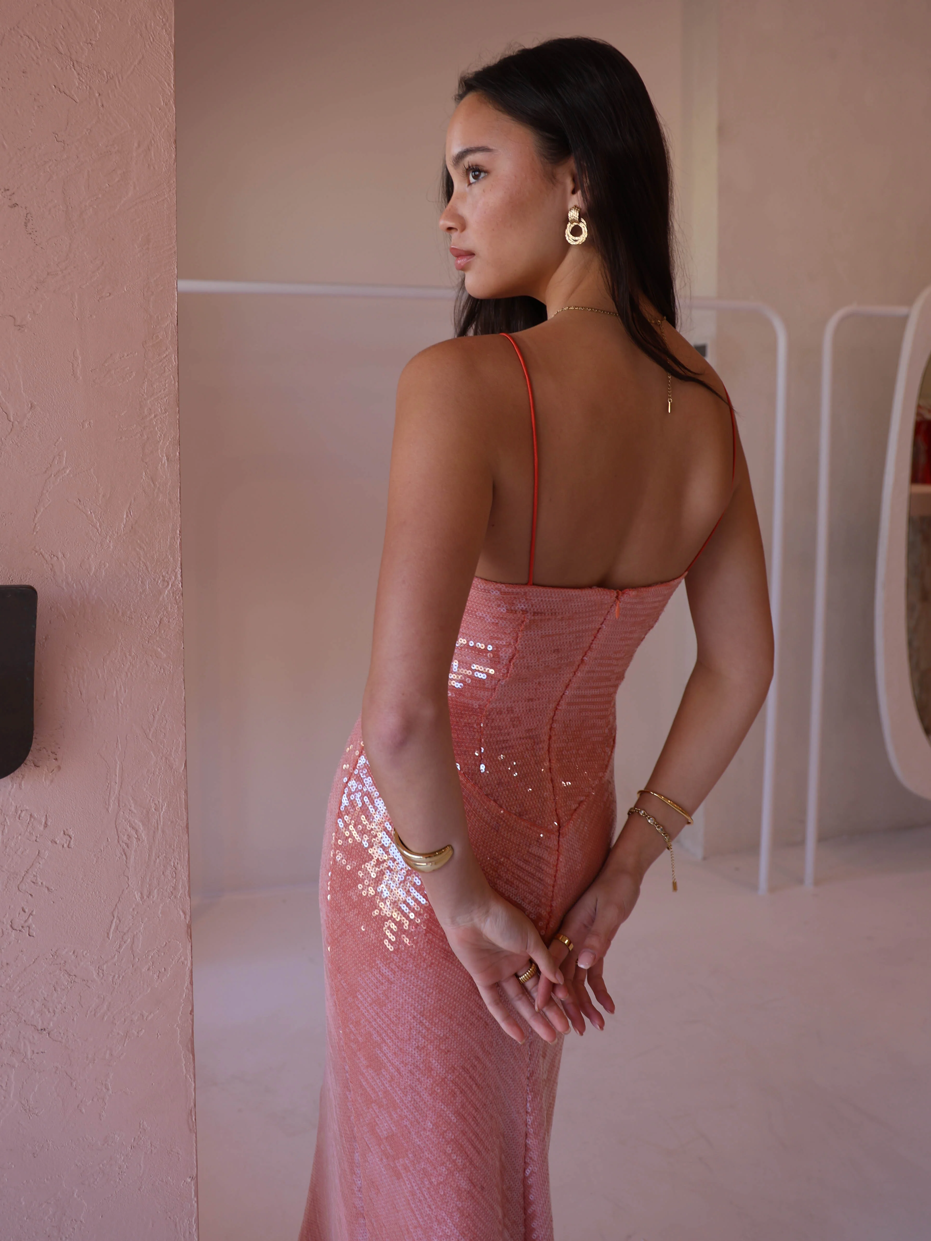 New Romantics Andy Diamond Bodice Maxi Dress in Calypso - Image 4