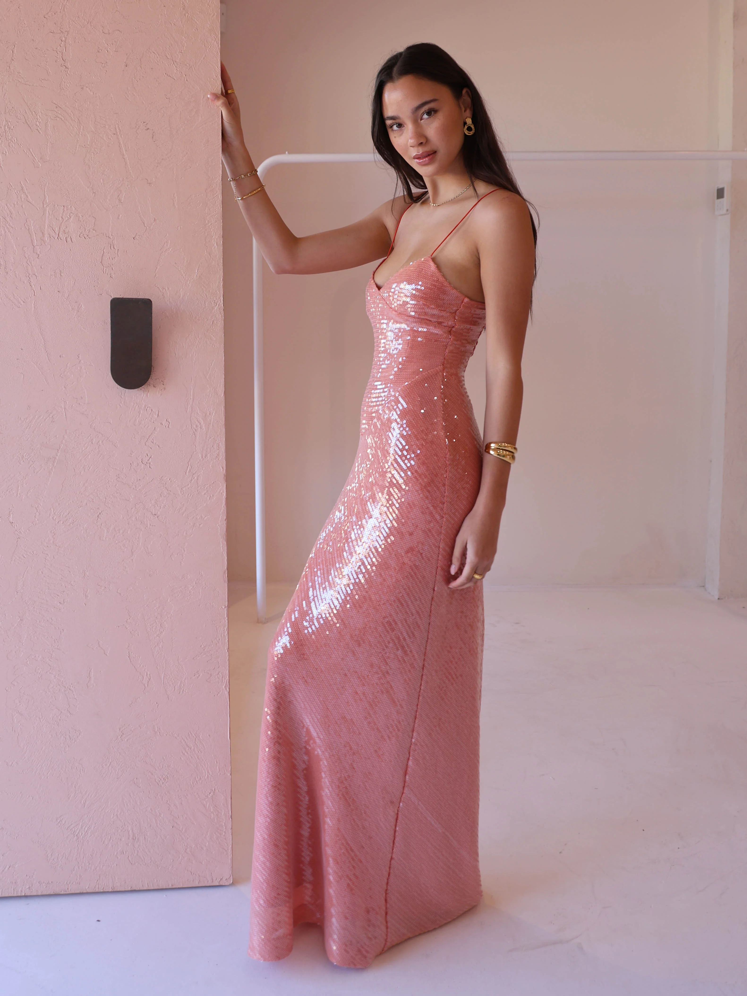 New Romantics Andy Diamond Bodice Maxi Dress in Calypso - Image 7