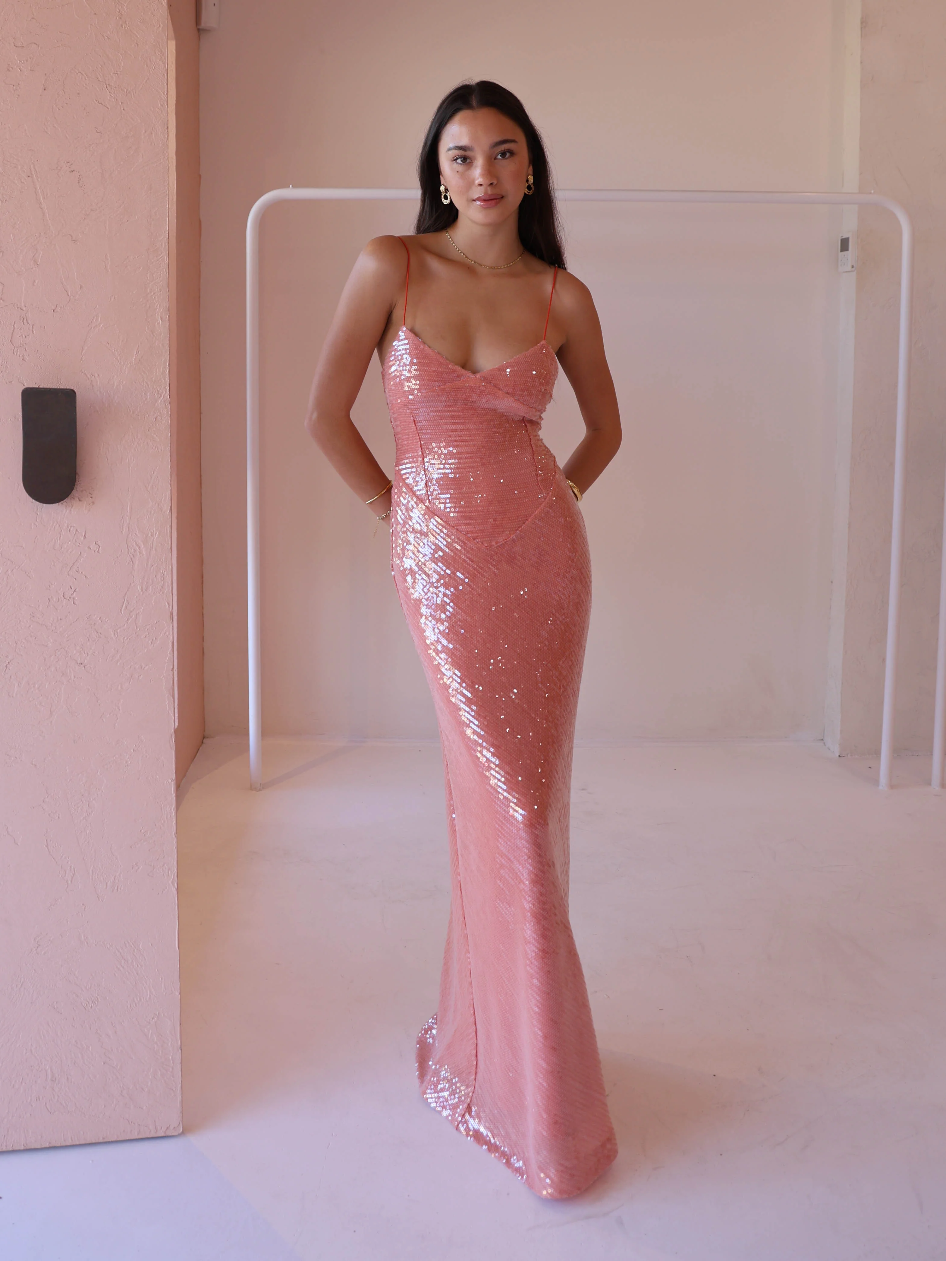 New Romantics Andy Diamond Bodice Maxi Dress in Calypso - Image 8