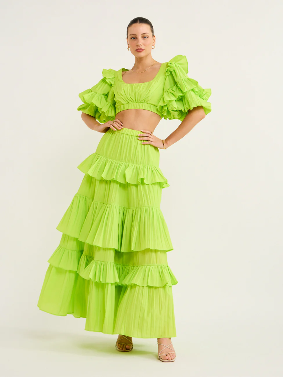 Acler Ramona Top in Citron - Image 3