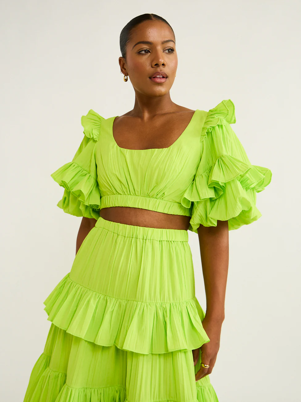 Acler Ramona Top in Citron - Image 8