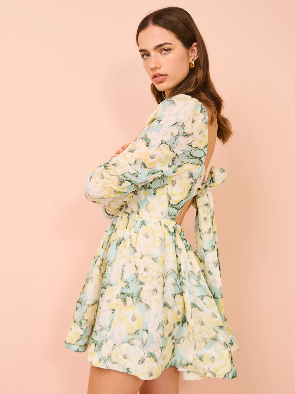 Saint Armont Esme Sweetheart Mini Dress in La Maison Rose Print - Image 4