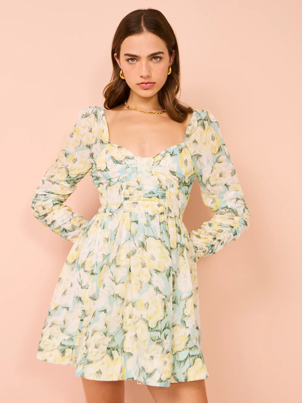 Saint Armont Esme Sweetheart Mini Dress in La Maison Rose Print - Image 5