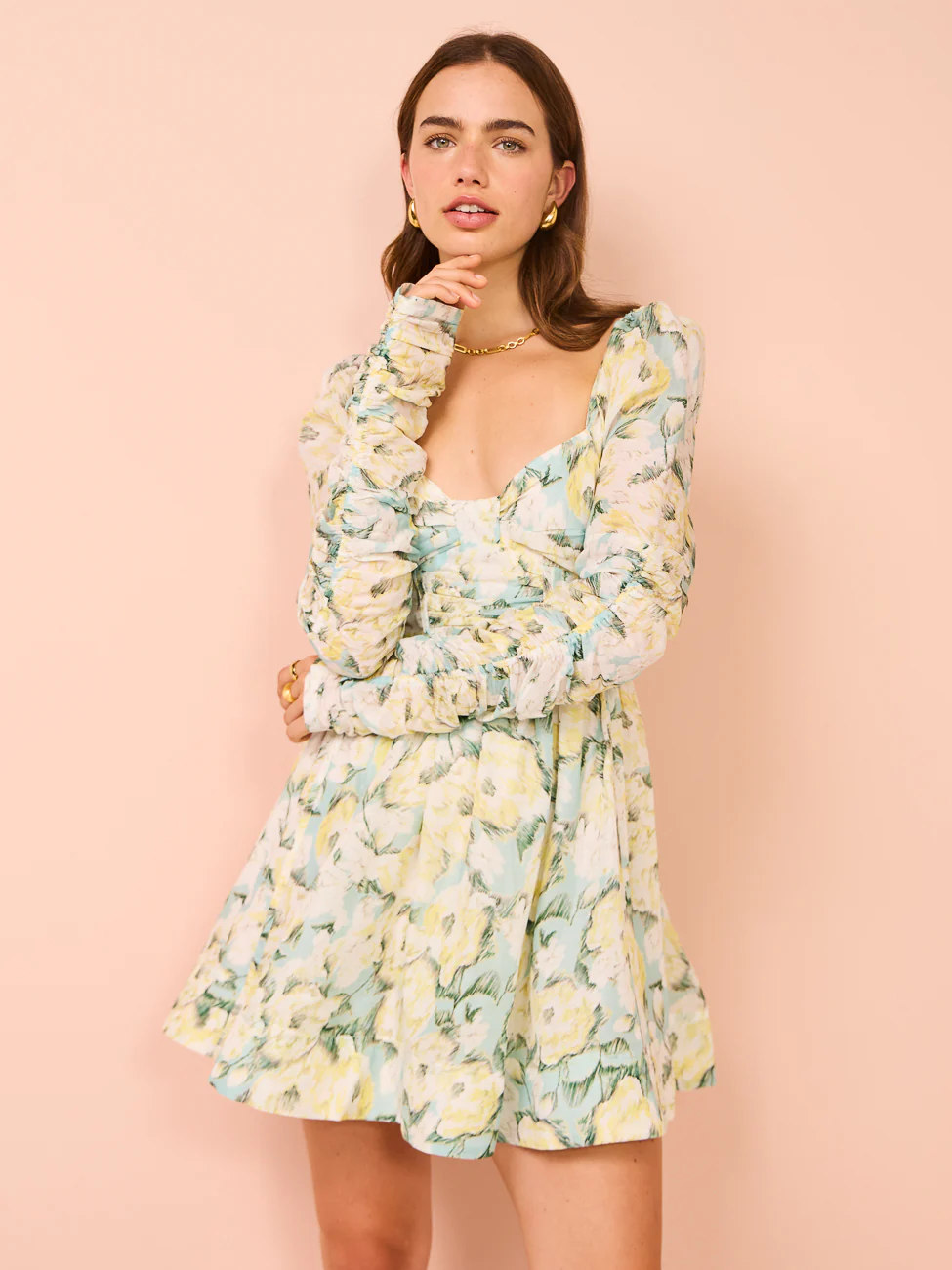 Saint Armont Esme Sweetheart Mini Dress in La Maison Rose Print - Image 8