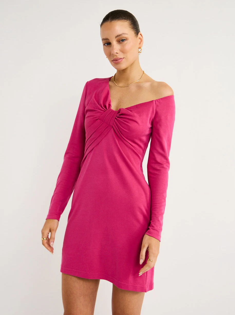 Acler Tompkins Dress in Mulberry - Image 4